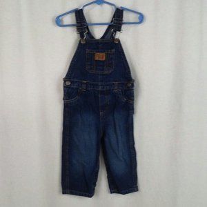 HP Carters toddler boys overalls Size 18M Blue denim Sleigh Racing Champion